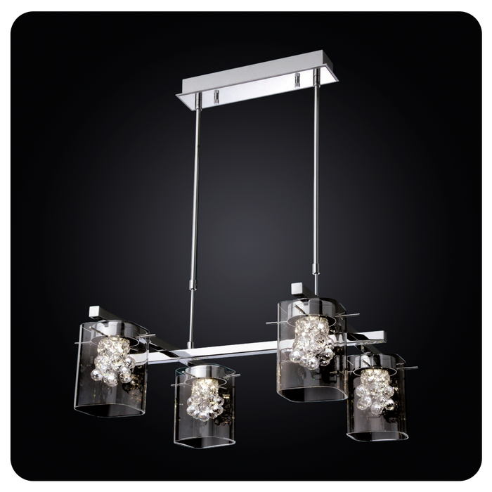 Faladesa XTRA 40459 Elegant Metallic Crystal Pendant Light Design