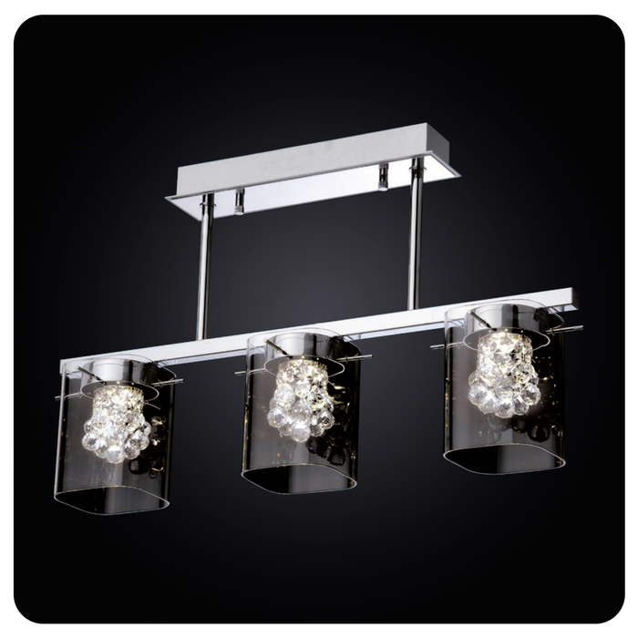 Faladesa X T R A 30164 Elegant Crystal Chrome Pendant Lamp