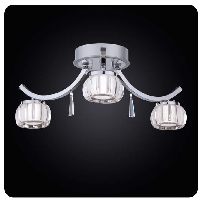 Faladesa Ondelias 1710 - Chrome and Crystal LED 4.5W Ceiling Light