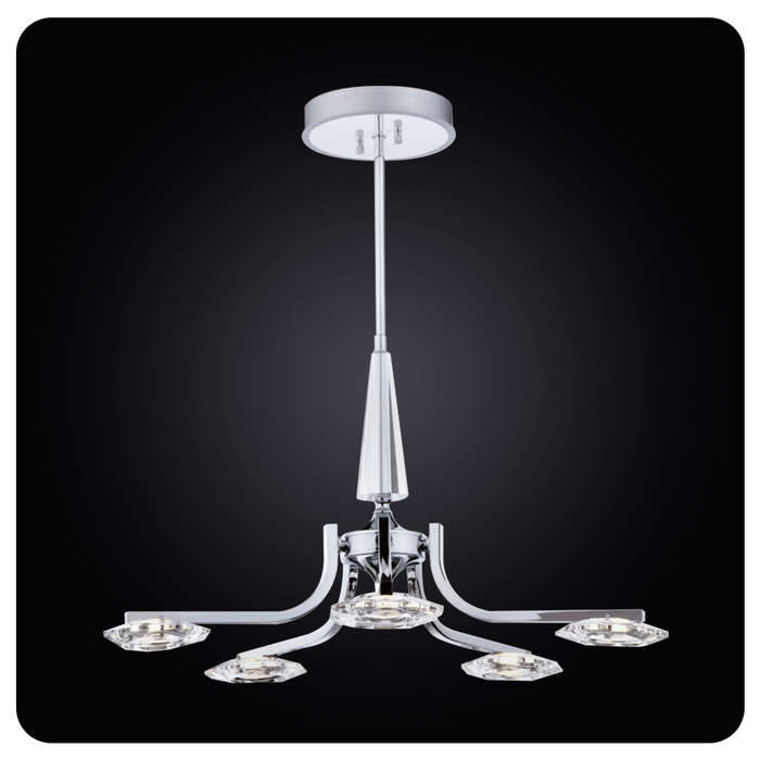 Faladesa Deniz 20982 Elegant Crystal-Embellished Modern Pendant LED High-Efficiency Lamp.