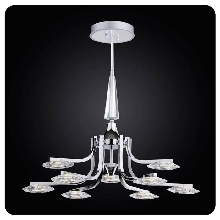 Faladesa Deniz 20983 Adjustable Height LED Pendant - Elegant Metallic Finish with Energy Efficient Lighting