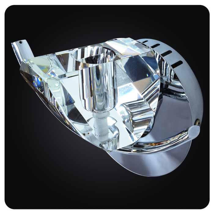 Elegant Chrome Crystal Radiance Sconce