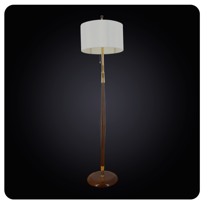 Tri-Light Wood Elegance Floor Lamp