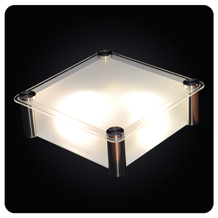 Sleek Integrated LED Chrome Crystal Ceiling Light 40-MT2405