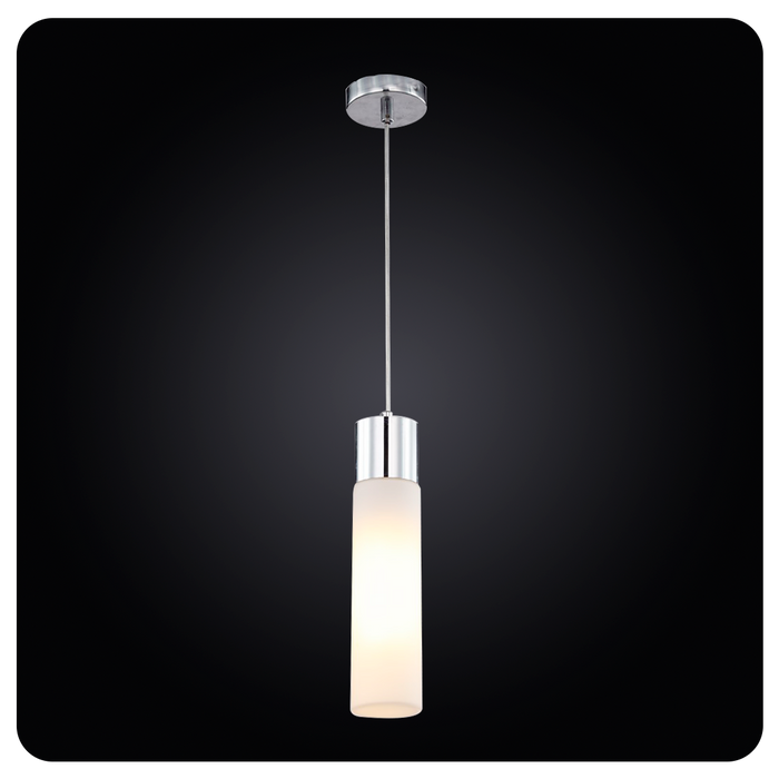 Elegant Chrome Cylinder Pendant E27 LED Light 40-MT2945-1P