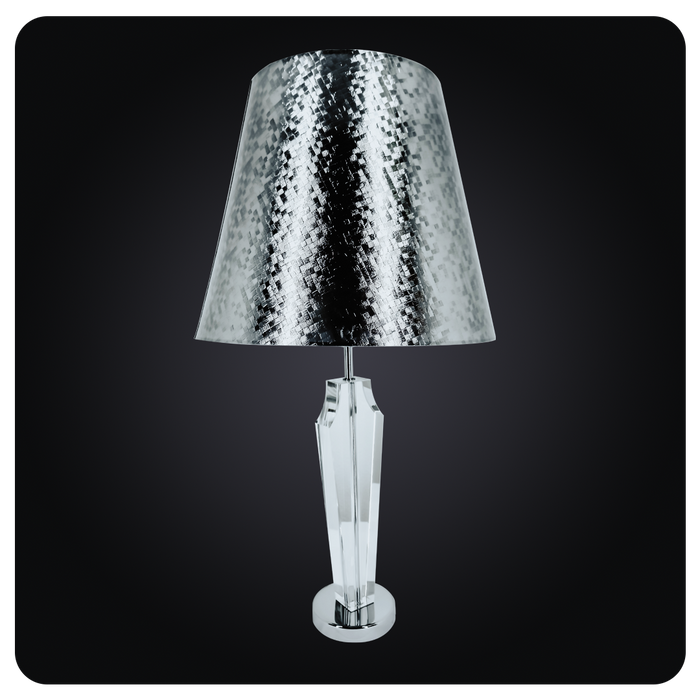 Sleek Chrome Crystal E27 Table Lamp"