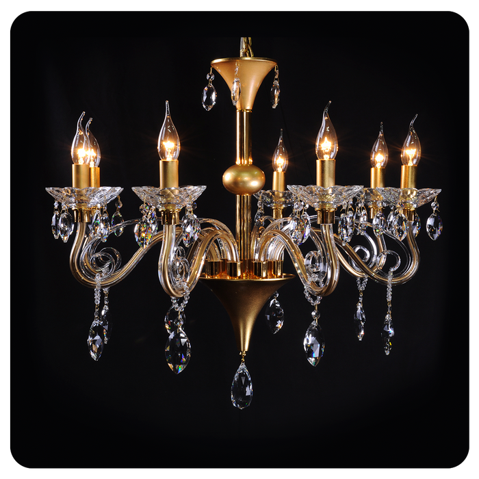 Luxurious Gold Crystal Vintage Chandelier Elegance 57-D1218-8GG