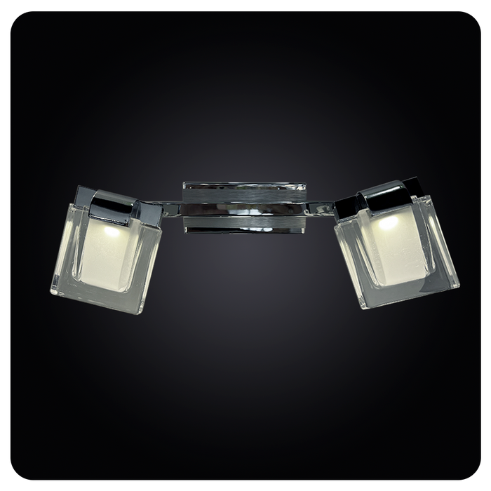 Crystal Clear LED Ceiling Light Fixture Spacious Illuminate 63-4165-2CR