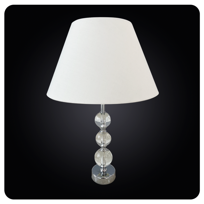 Crystal Body White Shade Table Light Vision 63-5848-P