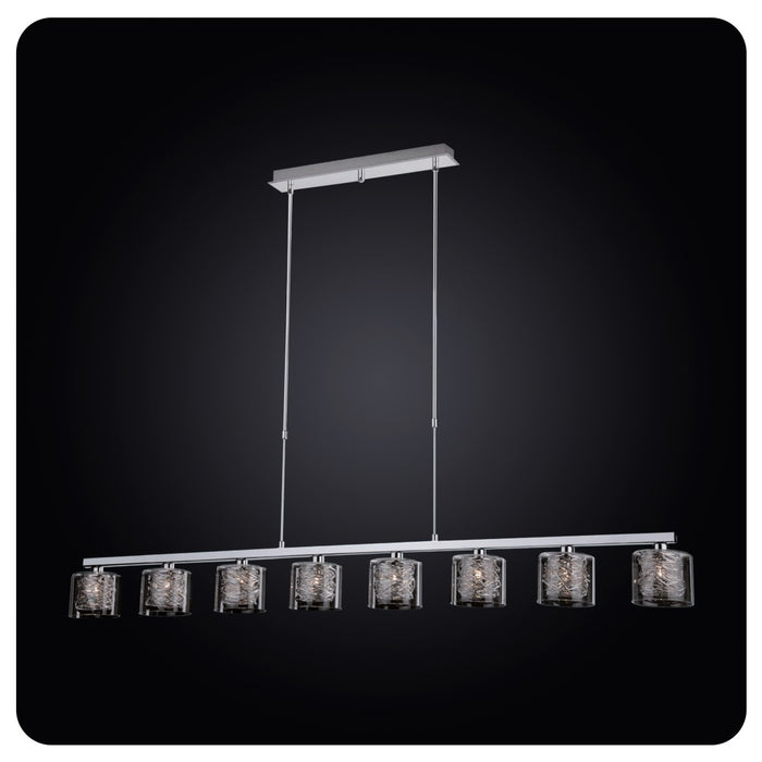 Faladesa TRUM 20907 Chrome and Glass Pendant Lamp Design