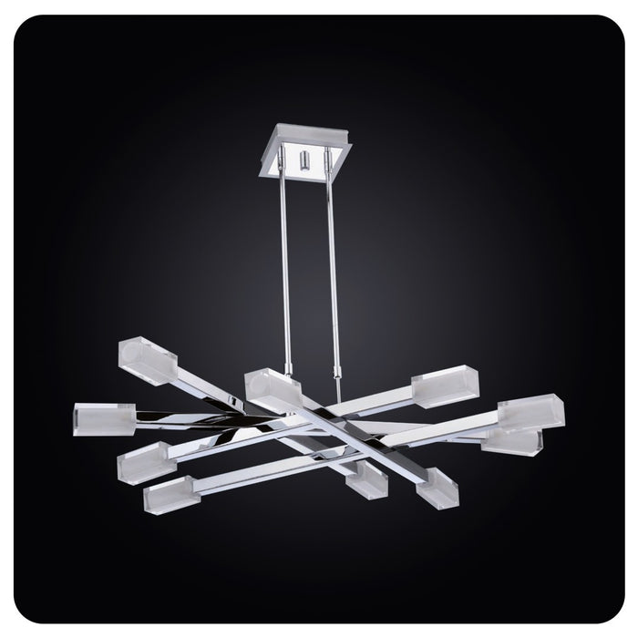 Faladesa Larisa 20952 10 Light Chrome LED Adjustable Pendant Lamp